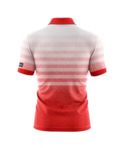 Alternative view of CoolWick Red White Point Everyday Button Polo