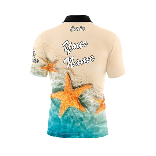 Beach Lover Fast Track CoolWick Bowling Jersey - Image 3