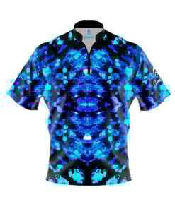 Blue Psychedelic Funk Fast Track CoolWick Bowling Jersey