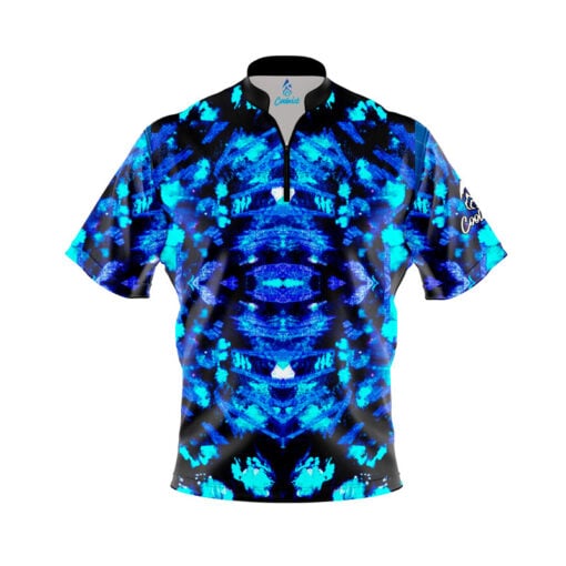 Blue Psychedelic Funk Fast Track CoolWick Bowling Jersey