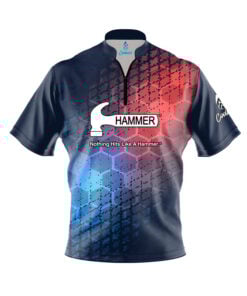 Hammer Grunge Sport Hex Quick Ship CoolWick Sash Zip Bowling Jersey