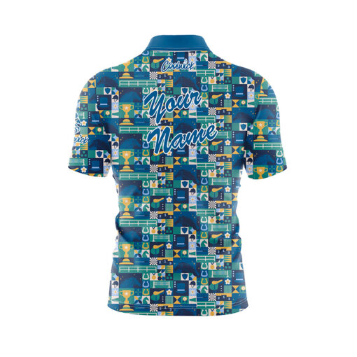 Horse Derby Fast Track CoolWick Bowling Jersey - Image 3