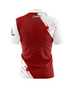 Alternative view of House Shot Red White Fast Track CoolWick Bowling Jersey