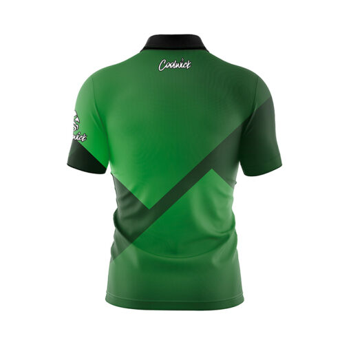 Green Blocks Fast Track CoolWick Bowling Jersey - Image 2