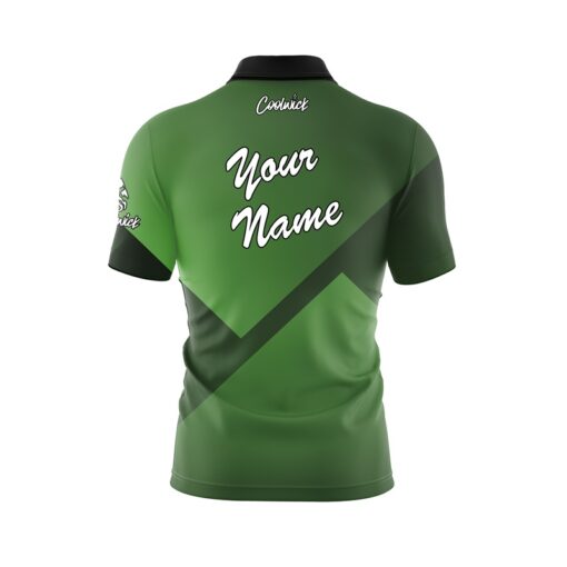 Green Blocks Fast Track CoolWick Bowling Jersey - Image 3