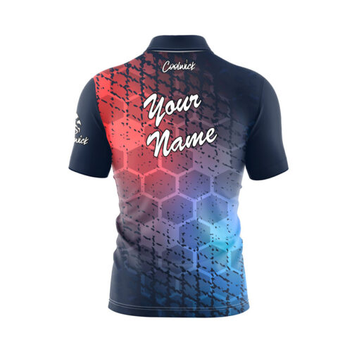 Grunge Sport Hex Fast Track CoolWick Bowling Jersey - Image 3