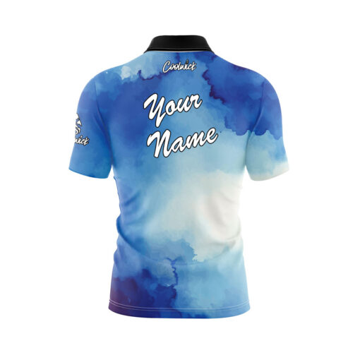Watercolor Fast Track CoolWick Bowling Jersey - Image 3