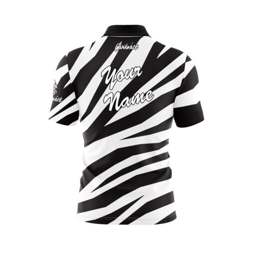 Zebra Stripes Fast Track CoolWick Bowling Jersey - Image 3