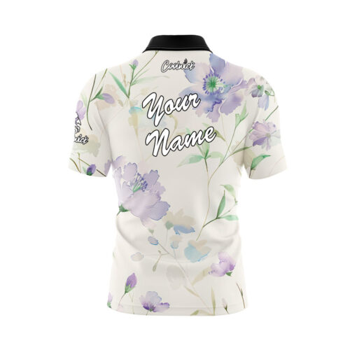 Flower Lilies Fast Track CoolWick Bowling Jersey - Image 3