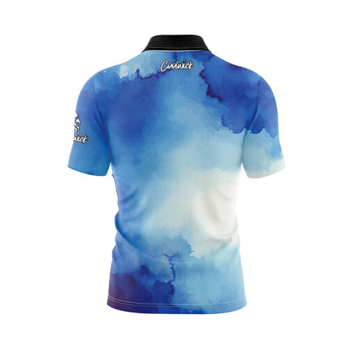 Watercolor Fast Track CoolWick Bowling Jersey - Image 2