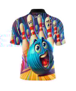 Alternative view of Attack of the Pins Fast Track CoolWick Bowling Jersey