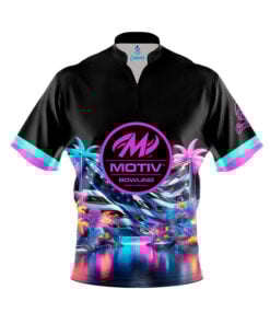 Neon Retro Merica Fast Track CoolWick Bowling Jersey - Motiv