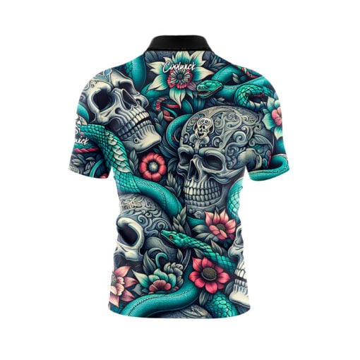 Skull Snakes Fast Track CoolWick Bowling Jersey - Image 2