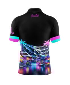 Alternative view of Neon Retro Merica Fast Track CoolWick Bowling Jersey