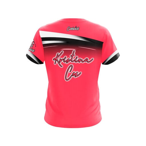 Hammer Kristina Cox Hot Coral CoolWick Bowling Jersey - Image 2