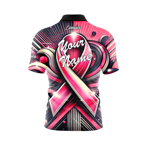 Pink Awareness Fast Track CoolWick Bowling Jersey - Image 3