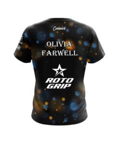 Alternative view of Roto Grip Olivia Farwell Blue Orange Abstract Bubbles CoolWick Bowling Jersey