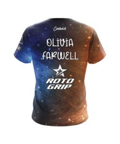 Alternative view of Roto Grip Olivia Farwell Blue Orange Galaxy CoolWick Bowling Jersey
