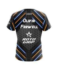 Alternative view of Roto Grip Olivia Farwell Blue Orange Tech CoolWick Bowling Jersey