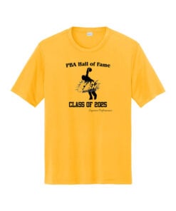 PBA Hall of Fame 2025 Sean Rash Men's CoolWick Bowling T-Shirt Yellow Black