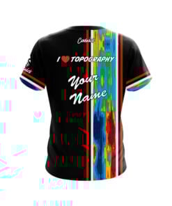 Alternative view of Rick Mitchell I Love Topography CoolWick Bowling Jersey