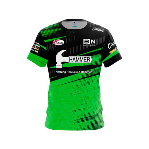 Hammer Barta Nation Green Black CoolWick Bowling Jersey
