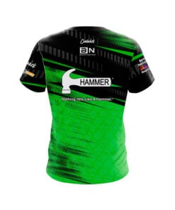 Alternative view of Hammer Barta Nation Green Black CoolWick Bowling Jersey