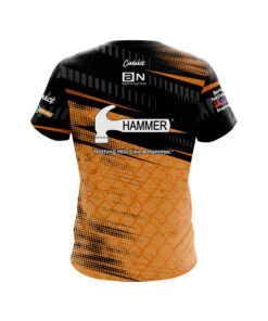 Alternative view of Hammer Barta Nation Orange Black CoolWick Bowling Jersey