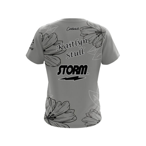 Storm Kaitlyn Stull Grey Flowers CoolWick Bowling Jersey - Image 2