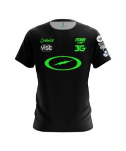 Storm Melanie McDaniel Black Lime Green CoolWick Bowling Jersey