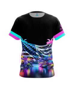 Neon Retro Merica CoolWick Bowling Jersey