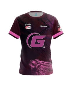 900 Global Haley Campbell Pink Purple Scribbles CoolWick Bowling Jersey