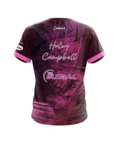 Alternative view of 900 Global Haley Campbell Pink Purple Scribbles CoolWick Bowling Jersey