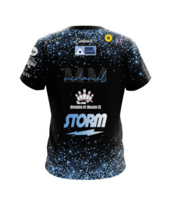 Alternative view of Storm Melanie McDaniel Blue Glitter Love CoolWick Bowling Jersey
