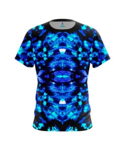 Blue Psychedelic Funk CoolWick Bowling Jersey