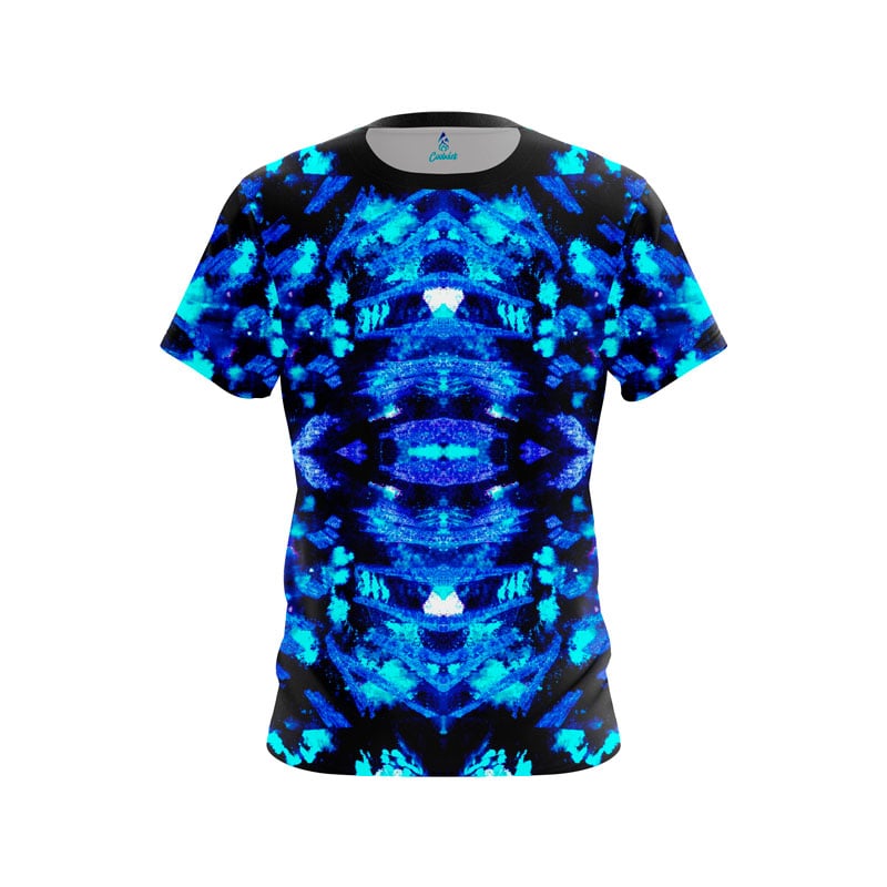 Blue Psychedelic Funk CoolWick Bowling Jersey