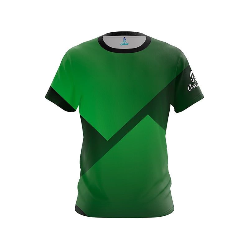 Green Blocks CoolWick Bowling Jersey