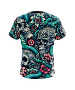 Alternative view of Skull Snakes CoolWick Bowling Jersey