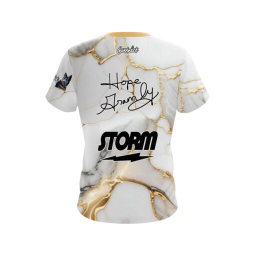 Storm Hope Gramly White Gold Marble CoolWick Bowling Jersey - Image 2