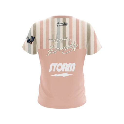 Storm Hope Gramly Pink Green Pastel Stripes CoolWick Bowling Jersey - Image 2
