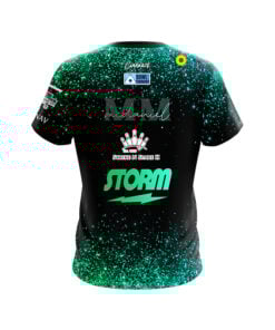 Alternative view of Storm Melanie McDaniel Aqua Emerald Glitter CoolWick Bowling Jersey