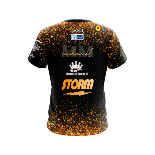 Storm Melanie McDaniel Glitter Love Orange CoolWick Bowling Jersey - Image 2