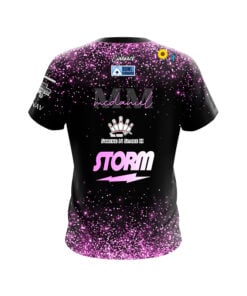 Alternative view of Storm Melanie McDaniel Glitter Love Pink CoolWick Bowling Jersey