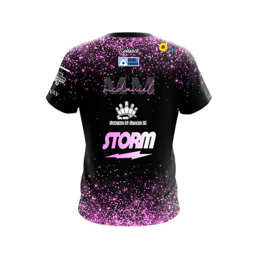 Storm Melanie McDaniel Glitter Love Pink CoolWick Bowling Jersey - Image 2