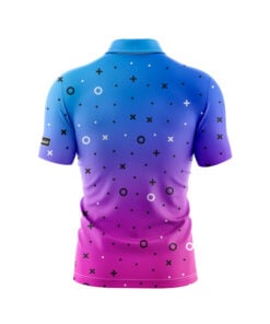 Alternative view of CoolWick XO Blue Pink Everyday Button Polo
