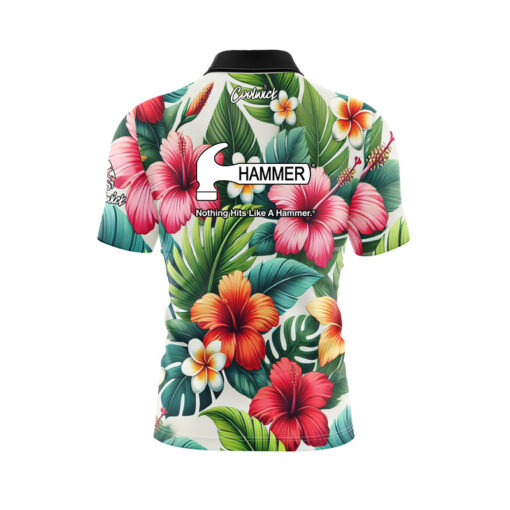 Hammer Lei Quick Ship CoolWick Sash Zip Bowling Jersey - Image 2