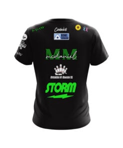 Alternative view of Storm Melanie McDaniel Black Lime Green CoolWick Bowling Jersey