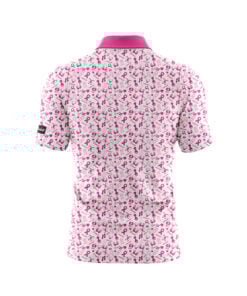 Alternative view of CoolWick Breast Cancer Awareness Everyday Button Polo