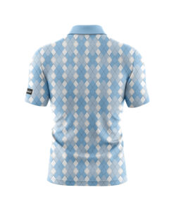 Alternative view of CoolWick Double Blue Argyle Everyday Button Polo