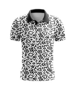 CoolWick Doodle Everyday Button Polo